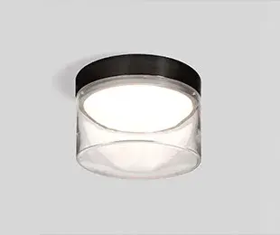 The Epic flush mount delivers modern simplicity with its clear glass shade and white acrylic diffuser. At just 6 inches in diameter, it's perfectly sized for smaller spaces requiring clean, even illumination.