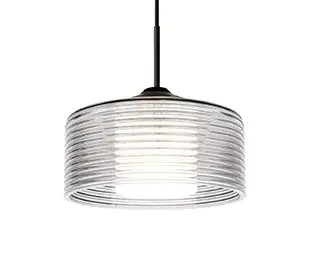 Belu Ribbed Drum Pendant Light