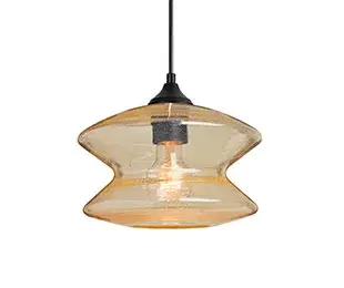 The Zen Outdoor Pendant combines transitional styling with artisanal bubble glass in an hourglass silhouette. Its weather-resistant construction and unique textured glass make it ideal for covered outdoor spaces.