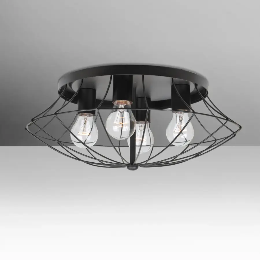 Spezza 18 Semi-Flush Mount in Black