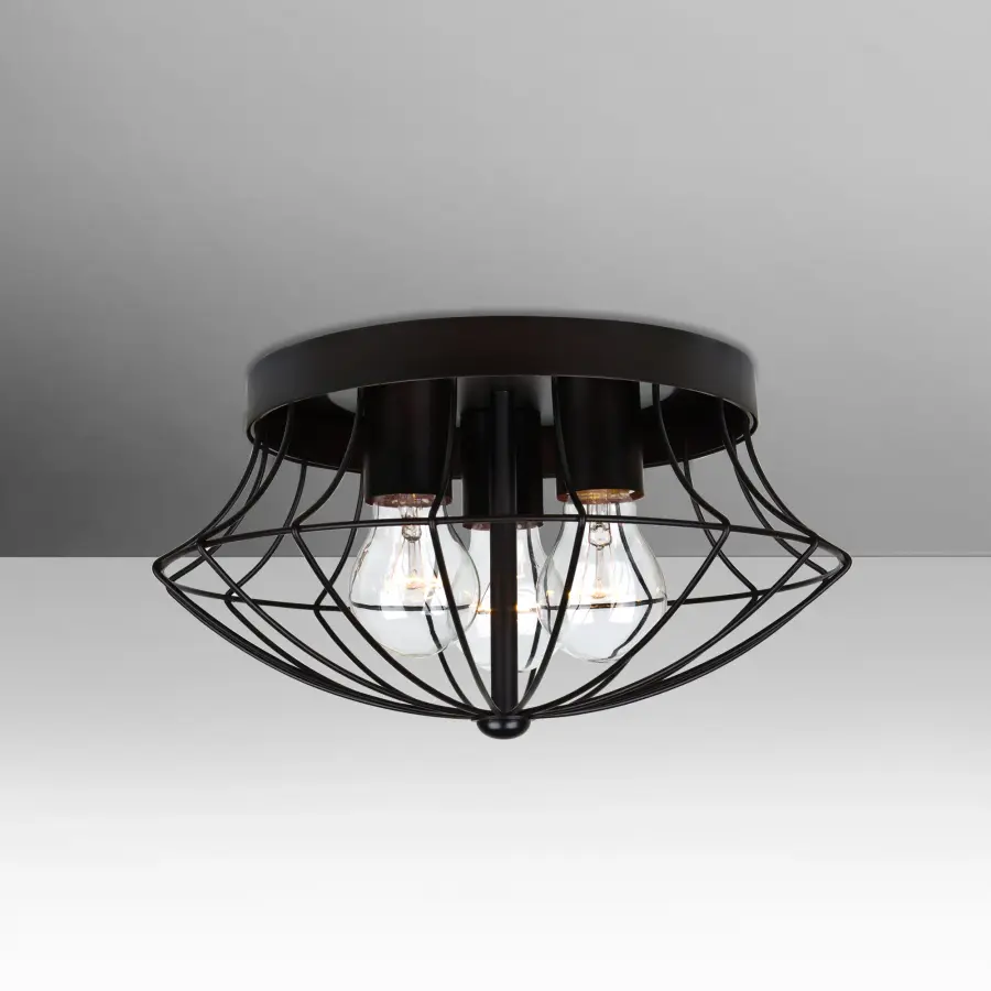 Spezza 13 Black Semi-Flush Mount - Image 1