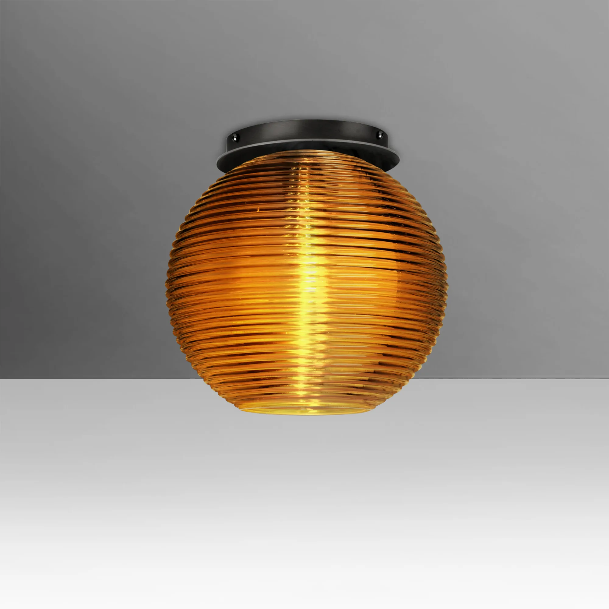Kristall 8 Pendant in Trans-Amber Glass