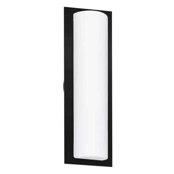 Barclay 18 Outdoor Wall Sconce in Matte Black with Opal Glass