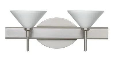 Kona 2-Light Wall Sconce in Satin Nickel