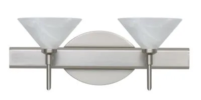 Kona 2-Light Wall Sconce in Satin Nickel