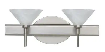 Kona 2-Light Wall Sconce in Satin Nickel