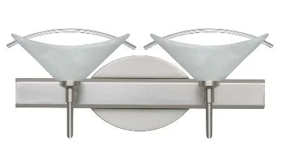 Hoppi 2-Light Wall Sconce in Satin Nickel