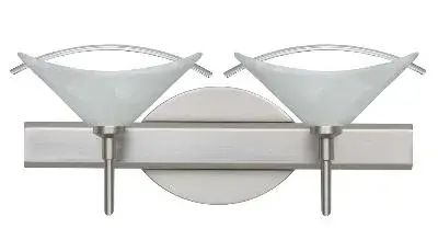 Hoppi 2-Light Wall Sconce in Satin Nickel