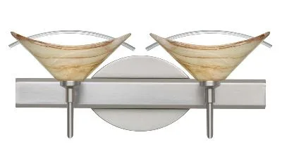 Hoppi 2-Light Wall Sconce in Satin Nickel
