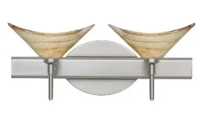 Hoppi 2-Light Wall Sconce in Satin Nickel