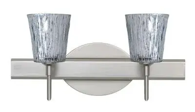 Nico 2-Light Wall Sconce in Satin Nickel