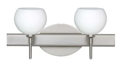 Palla 2-Light Wall Sconce in Satin Nickel