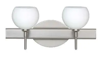 Palla 2-Light Wall Sconce in Satin Nickel