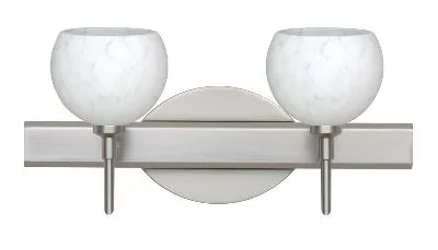 Palla 2-Light Wall Sconce in Satin Nickel