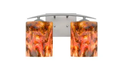 Lava 2-Light Vanity Light in Satin Nickel