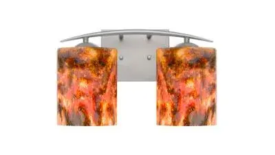 Lava 2-Light Vanity Light in Satin Nickel