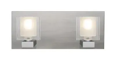 Bolo 2-Light Vanity Light in Satin Nickel