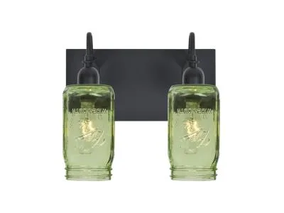 Milo 2-Light Vanity Light in Black