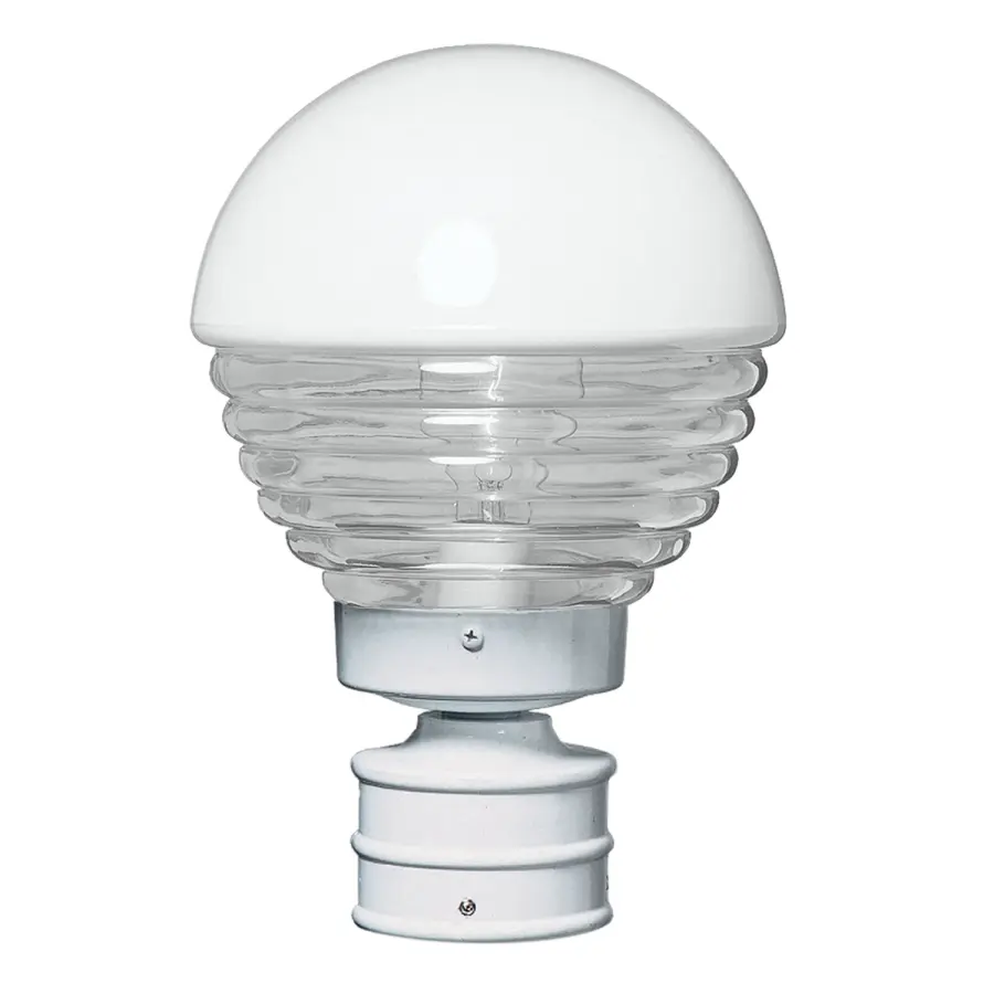 Costaluz 3061 Series White/Clear Outdoor Post Light