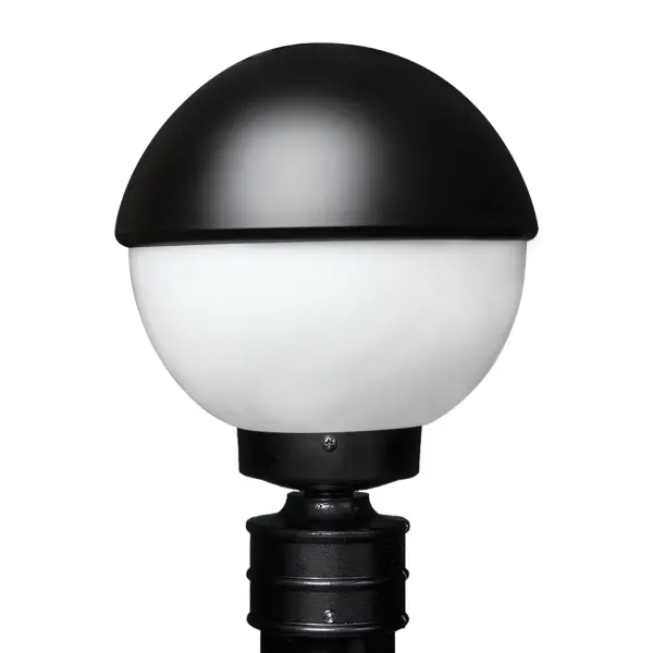 Costaluz 3078 Series Black/Opal Post Mount Sconce
