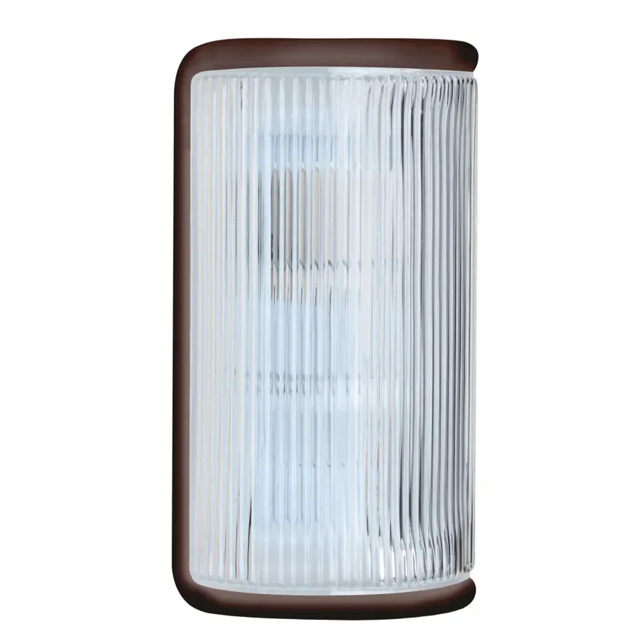3079 Series Bronze Ribbed Glass Outdoor Wall Sconce