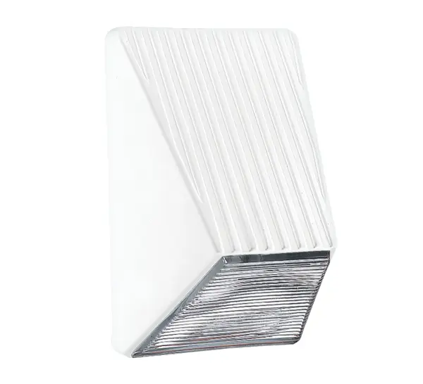 The Costaluz Spa wall sconce features a semi-translucent white finish that maximizes light output while maintaining a clean, contemporary aesthetic. Designed for outdoor durability yet refined enough for interior spaces.