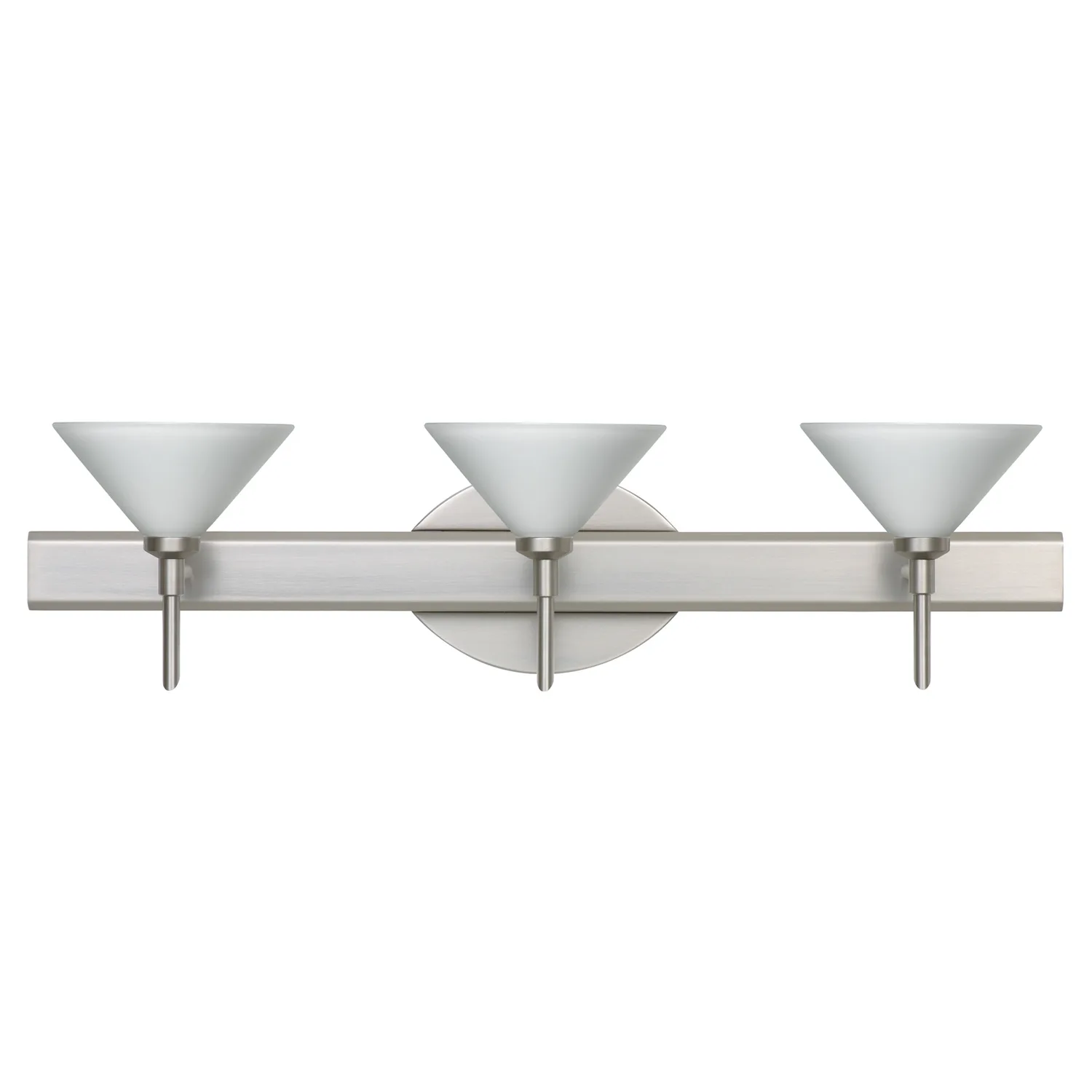 Kona 4 White Glass Vanity Light