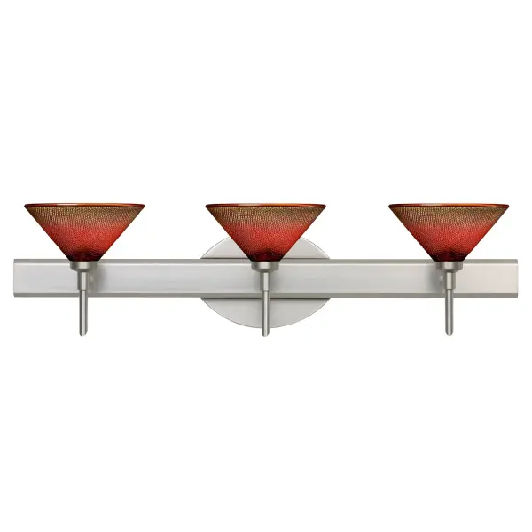 The Kona 4 features stunning pressed glass that transitions from deep red to lighter tones, creating an energetic and functional lighting experience. Handcrafted with consistent quality and equipped with decorative lampholders.