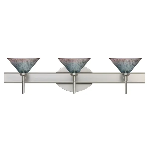 The Kona 4 features striking prismatic pressed glass that transitions from sky blue to medium red, creating an energetic and functional lighting experience. Handcrafted with consistent quality and equipped with decorative lampholders and removable finials.