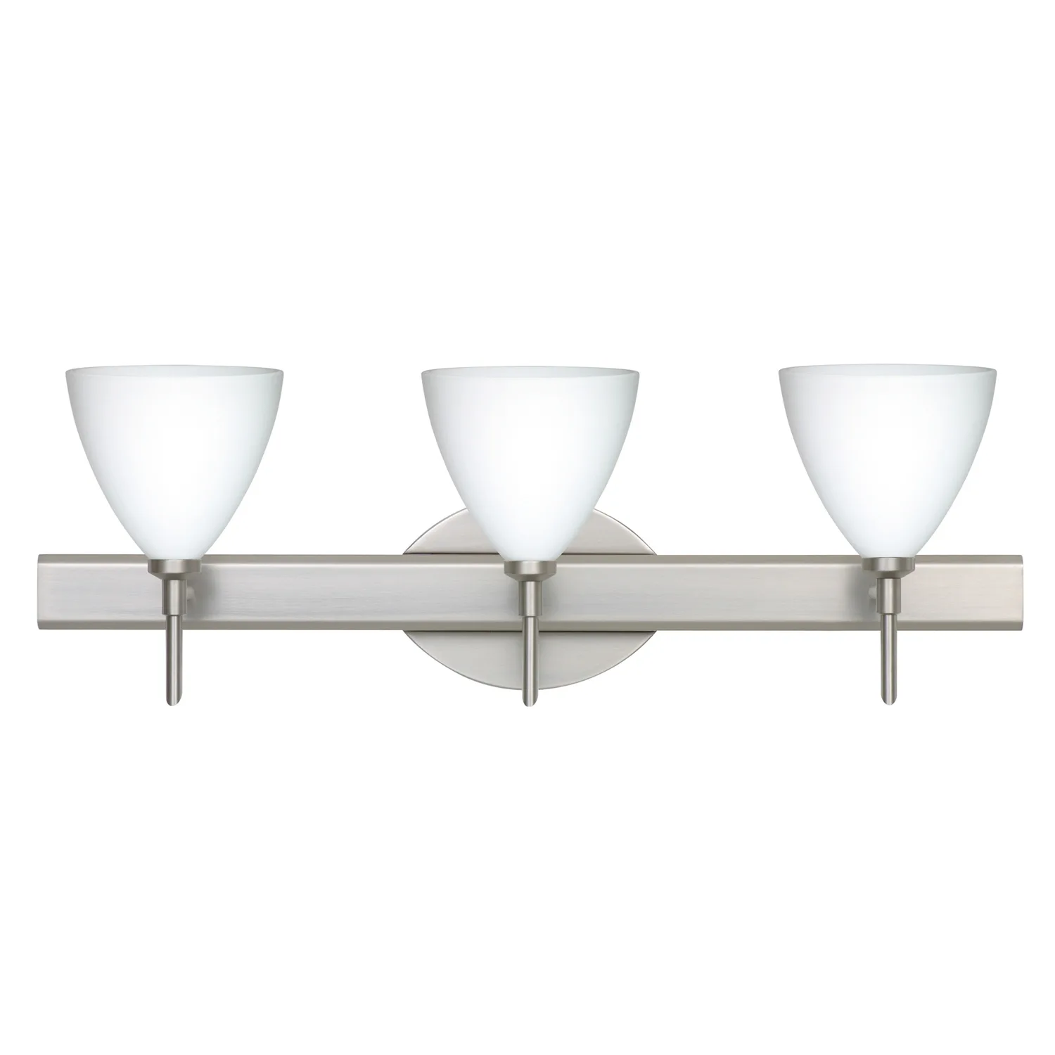 Mia 3-Light Vanity in Satin Nickel with Opal Matte Glass