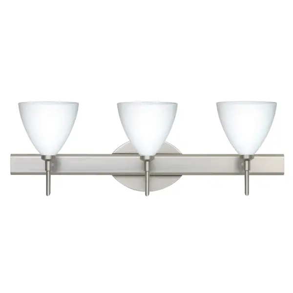 Mia 3-Light Vanity in Satin Nickel with Opal Matte Glass
