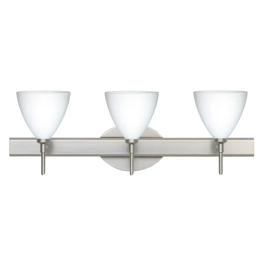 Mia 3-Light Vanity in Satin Nickel with Opal Matte Glass