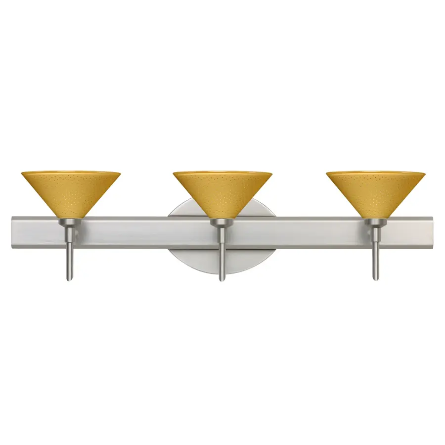 Kona 4 Vanity Light - Mango Starpoint Glass