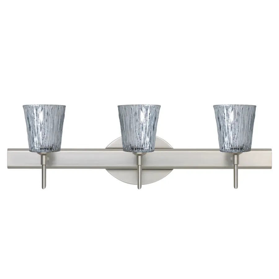 Nico 4 Stone Silver Foil Vanity Light