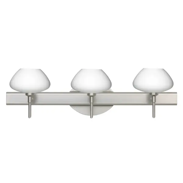 Peri 3-Light Vanity in Satin Nickel with Opal Matte Glass