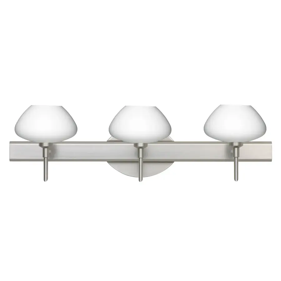 Peri 3-Light Vanity in Satin Nickel with Opal Matte Glass