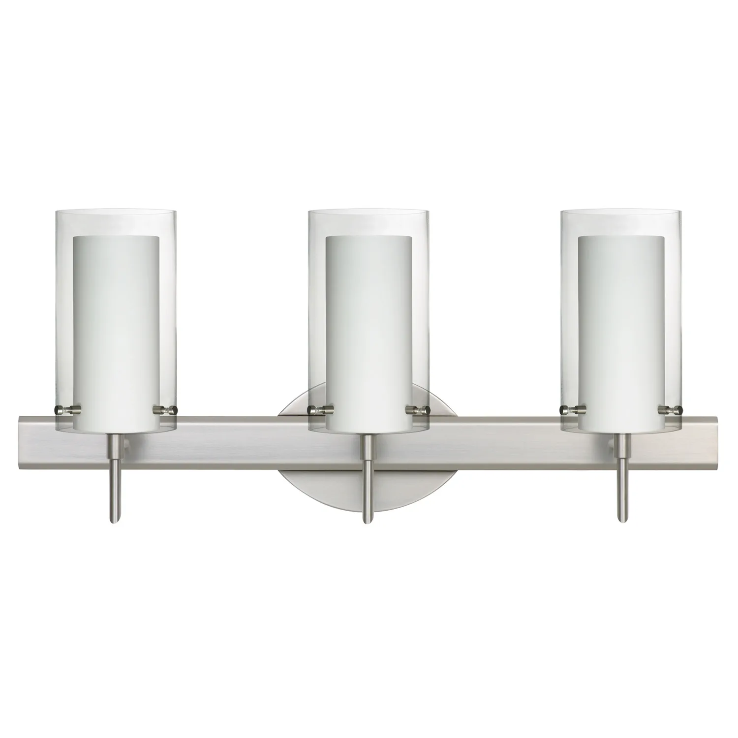 Pahu 4 Clear/Opal Double Glass Vanity Light