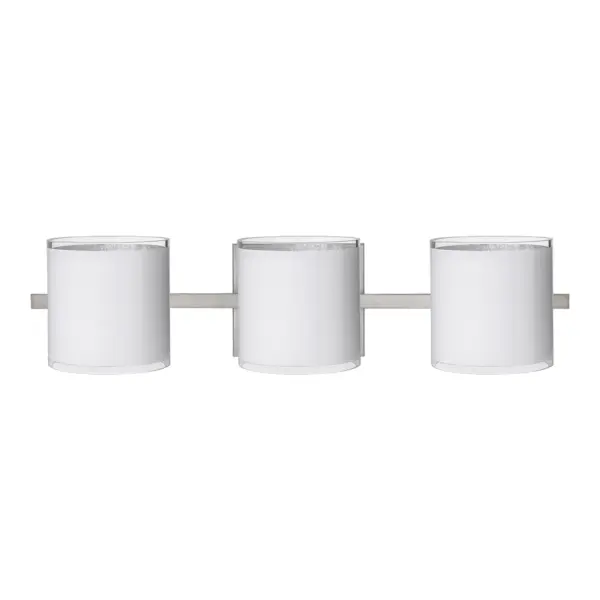The Pogo Wall vanity light features handcrafted white blown glass with distressed silver foil interior, creating a brilliant metallic glow. Century-old glassmaking techniques meet contemporary design in this versatile fixture.