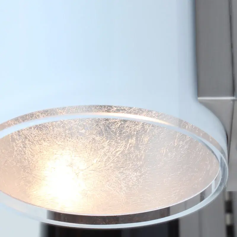 Pogo Wall Vanity Light - White with Inner Silver Foil - Image 2
