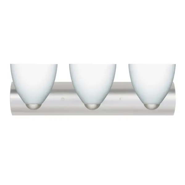 Sasha 3-Light Vanity in Satin Nickel with Opal Matte Glass - Image 1