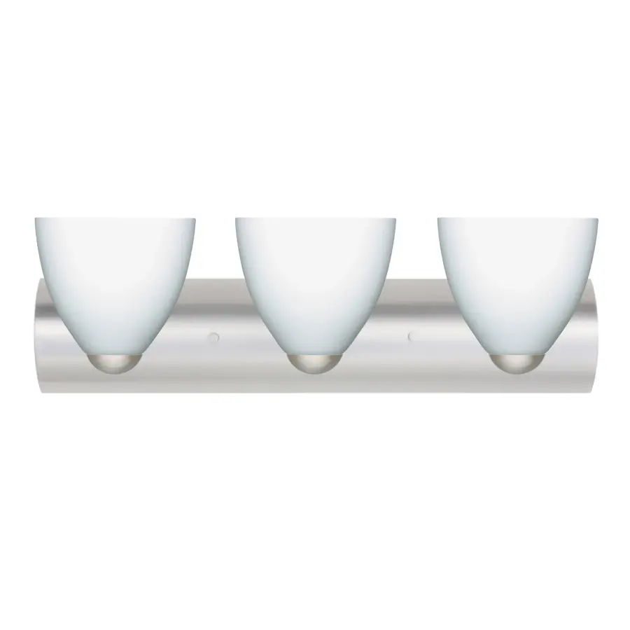 Sasha 3-Light Vanity in Satin Nickel with Opal Matte Glass - Image 1