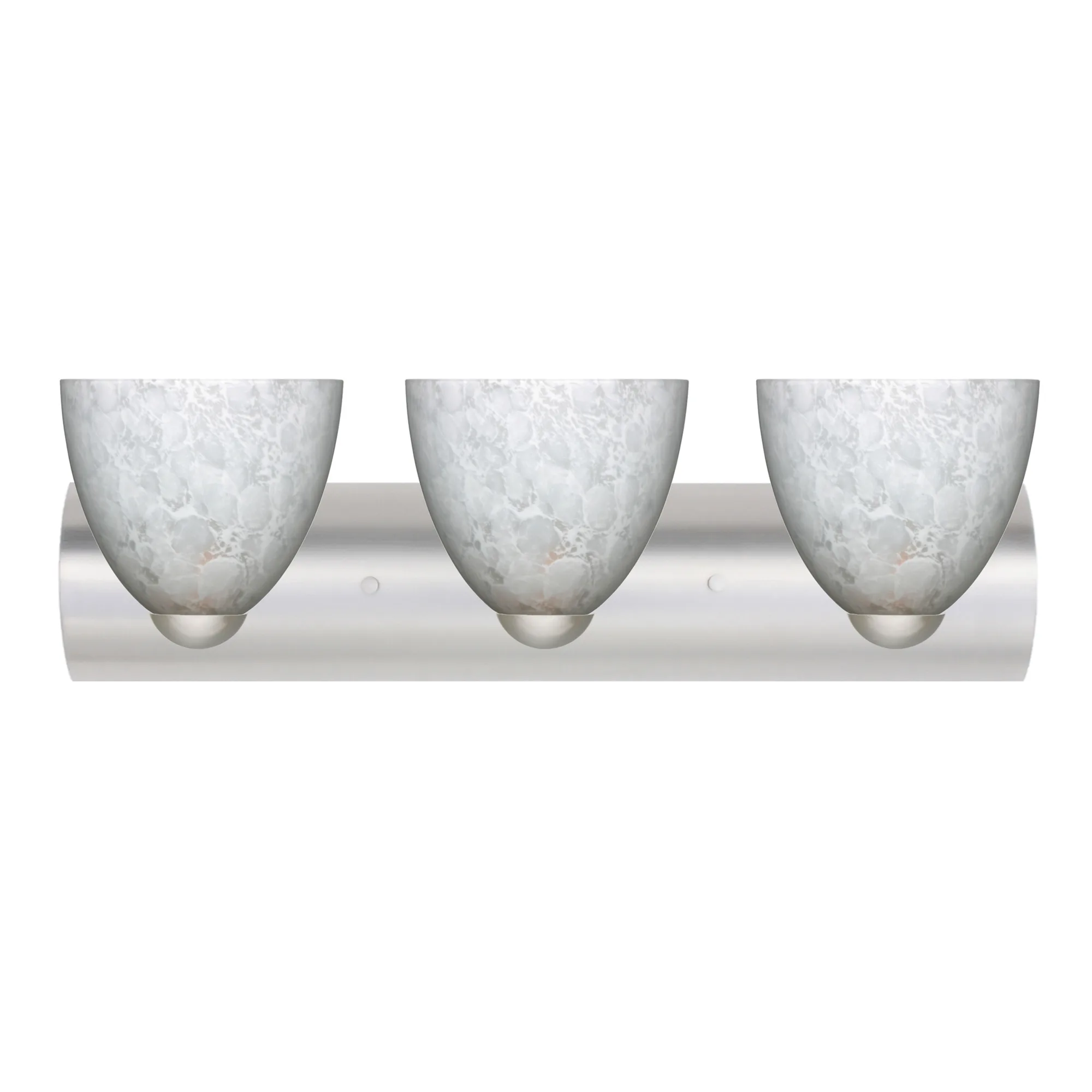 Sasha 3-Light Vanity in Satin Nickel with Carrera Glass
