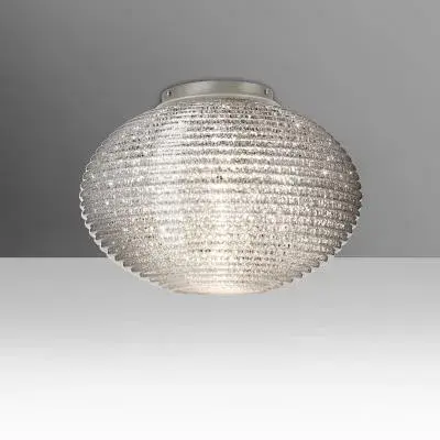 The Pape 12 offers a sleek, low-profile lighting solution ideal for spaces with standard ceiling heights. Its glass shade and satin nickel finish provide a clean, modern aesthetic while the integrated LED ensures energy efficiency.