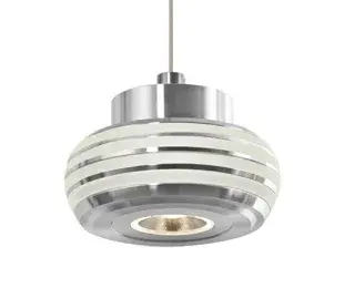 The Flower LED Pendant combines machined aluminum with tiered acrylic rings for a bold, contemporary look. Its compact 3.5-inch diameter and focused downlight make it perfect for task-oriented spaces in modern homes and offices.