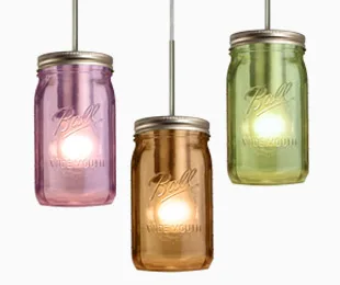 Milo 4 Glass Jar Pendant