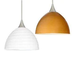 The Brella mini pendant combines timeless bell-shaped glass design with modern 12V low-voltage efficiency. Its compact 6-inch diameter makes it ideal for task lighting or clustered installations.