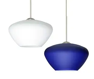 The Peri mini pendant features handcrafted glass with soft curves that blend seamlessly into contemporary interiors. Its compact 5.375" diameter makes it ideal for smaller spaces or clustered installations.