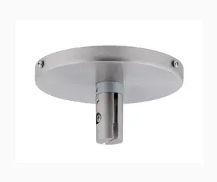This compact 5-inch diameter canopy provides a clean ceiling connection for monorail lighting systems using remote transformers. The low-profile design minimizes visual impact while the included 2-foot feed cable offers installation flexibility.
