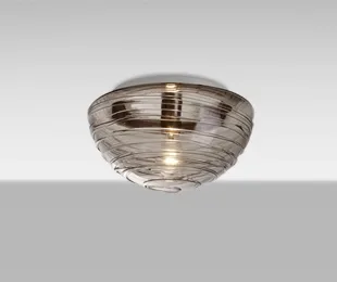 Wave Clear Glass Flush Mount Ceiling Light
