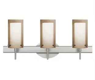 The Pahu 4 features a distinctive double-glass construction with an inner opal cylinder creating soft, diffused light perfect for vanity applications. Its contemporary aesthetic and versatile mounting options make it ideal for residential and hospitality settings.
